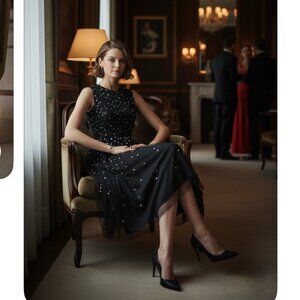 Carolina Herrera Silk Midi Dress Brand New Size M $5990 Retail